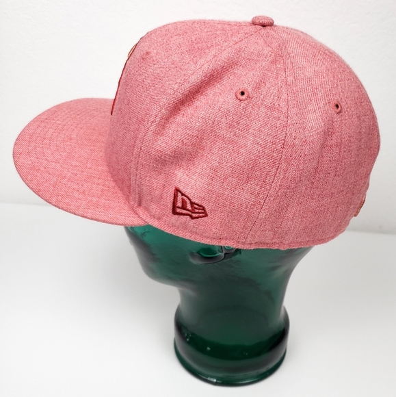New Era 59Fifty Los Angeles Angels Classic Fitted Hat Red Heather Size 7 1/8 - Picture 4 of 15